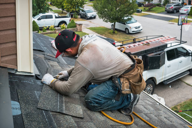 Professional Roofing technician working in Browns Mills, NJ